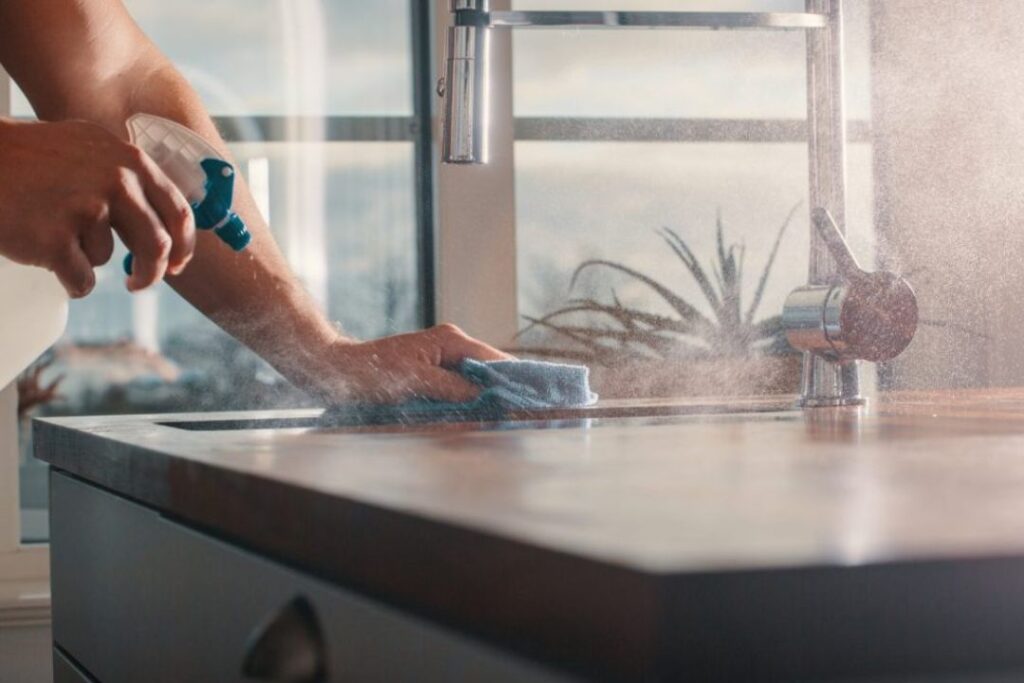 Kitchen counter cleaning tips